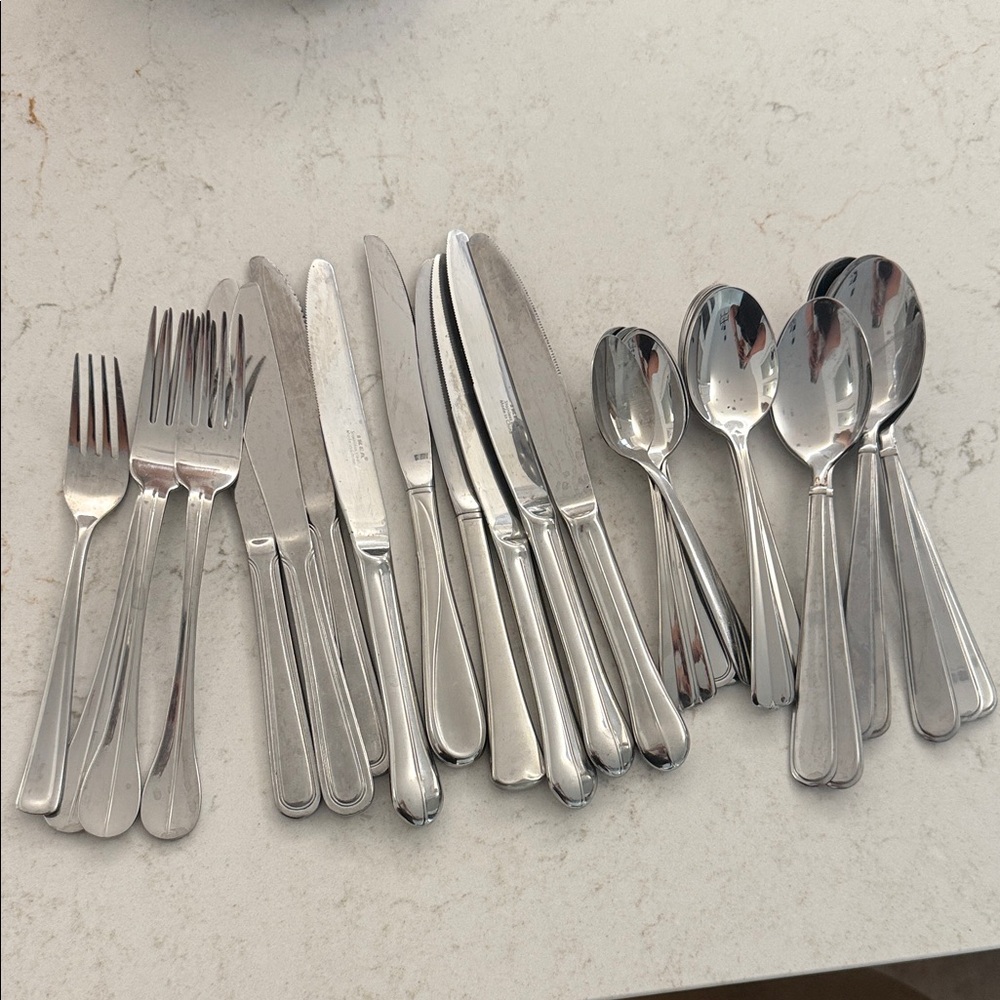 Elegant Silver Cutlery Set